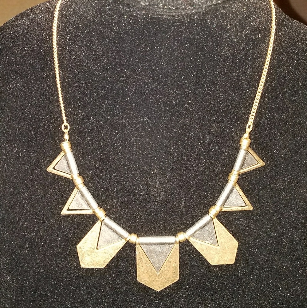 Gold and Silver Tone Necklace 18inches long